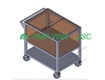 Xe hàng khung inox phủ mica 780x610x710 có 