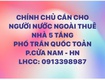 Cần cho người nước ngoài thuê nhà 5 tầng phố trần quốc toản 