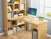 Bàn Làm Việc Tại Nhà Gỗ MDF Chữ L Kết Hợp Kệ Sách Đa Năng 