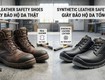 Nên chọn giày bảo hộ da thật hay da tổng hợp 