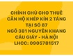 Cho thuê căn hộ khép kín 2 tầng tại số 87 ngõ 381 nguyễn khang,  cầu giấy,...