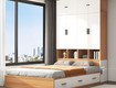 Giường ngủ gỗ công nghiệp liền tủ quần áo hiện đại thông minh 