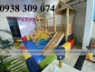Cầu trượt gỗ liên hoàn trẻ em, thang leo cầu trượt gỗ trẻ em 