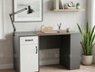 Bàn Làm Việc Tại Nhà Gỗ MDF Phủ Melamine Màu Xám Phối Trắng 