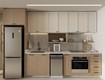 Mẫu tủ bếp chữ I phong cách tối giản được yêu thích 