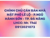Chính chủ cần bán nhà mặt phố lê lộ   phường ngũ hành sơn   tp....