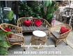 Bàn ghế đan mây nhựa