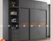 Tủ quần áo gỗ mdf cửa lùa cao kịch trần kết hợp kệ trang trí...