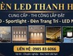 Thi công đèn led thanh nhôm profile hà nội, ngoại tỉnh