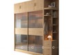 Tủ áo cánh kính có kệ trang trí màu vàng gỗ sồi tak013...