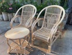 Bàn ghế mây tre đan uống trà