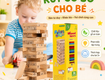 Đồ Chơi Rút Gỗ Cho Bé 54 Thanh Kèm Xúc Xắc Số   51DDG 