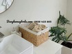 Rương chữ nhật đựng đồ mây tre đan