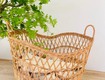 Giỏ mây đựng đồ hình oval có quai