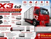 Xe tải thùng container, kín, mui bạt 4x2 dongfeng x3 thùng dài 9m9 10m, giá...