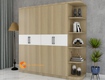 Tủ quần áo gỗ công nghiệp mdf phủ melamine màu óc chó   tam09...