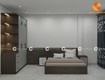 Combo giường tủ phòng ngủ tone gỗ xám hiện đại