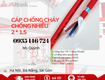 Cáp chống cháy chống nhiễu altek kabel 2x1.5 180 phút