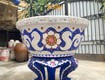Chậu hoa dán miễng sành   chậu khảm sành sứ   nghệ nhân...