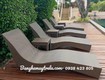Ghế hồ bơi nhựa giả mây 