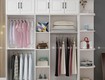 Tủ quần áo gỗ công nghiệp mdf tân cổ điển màu trắng