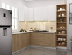 Tủ bếp đẹp vũng tàu mdf phủ veneer sồi