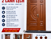 Cửa thép 2 cánh lệch   Vững chắc, sang trọng cho mặt tiền ngôi nhà 