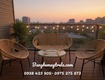 Bàn ghế giả mây ngoài trời