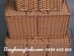 Giỏ vuông nhựa giả mây đựng đồ