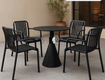 Bộ bàn cafe 4 ghế nhựa đúc TE KORIN 08W CC1580 S tại HCM 