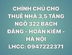 Chính chủ cho thuê nhà 3.5 tầng ngõ 322 bạch đằng hoàn kiếm...
