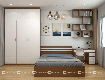 Combo giường tủ gỗ công nghiệp kết hợp bàn làm việc sản xuất theo yêu...