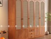 Tủ quần áo gỗ tự nhiên thiết kế vintage thanh lịch 