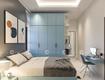 Combo Giường Tủ Phòng Ngủ Gỗ Công Nghiệp MDF Màu Xanh Độc Đáo 