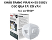 Khẩu trang vian kn95 9501v đeo qua tai có van bảo vệ hô...