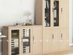 Tủ Hồ Sơ MDF Cánh Kính Gỗ Sáng Đa Năng 