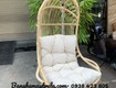 Ghế xích đu đơn mây tre