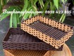 Khay mây nhựa chữ nhật 