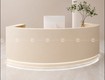 Quầy Lễ Tân Gỗ Công Nghiệp Bo Cong Dễ Phối Nội Thất 