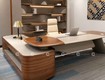 Bàn giám đốc gỗ tự nhiên chữ l sang trọng, hiện đại