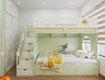 Giường tầng gỗ mdf xanh nhạt cho bé hiện đại 
