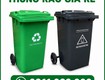 Thùng rác nắp kín màu xanh giá rẻ thùng rác 120l 240l hàng chất...