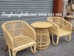 Bàn ghế mây tự nhiên phòng ngủ hiện đại
