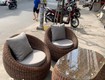 Bàn ghế sofa sò nhựa giả mây hiện đại 