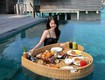 Khay nổi đồ ăn hồ bơi nhựa giả mây