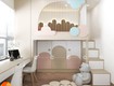 Giường tầng mdf dễ thương cho phòng ngủ bé gái 