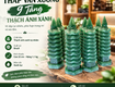 Tháp văn xương thạch anh xanh 9 tầng 