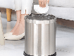 Thùng rác inox không nắp cho văn phòng gọn gàng và hiện đại...