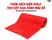 Thảm cách điện kenji 10kv dày 5mm rãnh màu đỏ