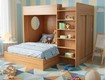 Giường tầng gỗ mdf màu xoan đào hiện đại cho phòng bé